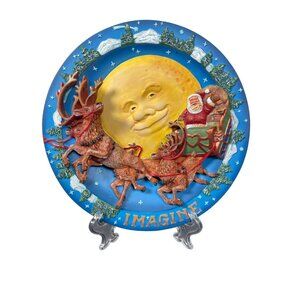 2001 Bradford Exchange The Magic of Christmas 3D Wall Plate “Imagine” #A0939